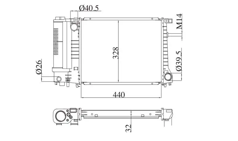 MGA 80693 Radyatör 17111719304 resmi