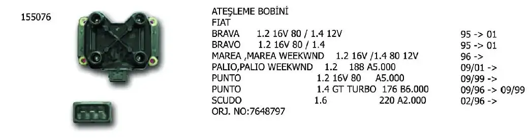 ÜNÜVAR 155076-2 Bobin resmi