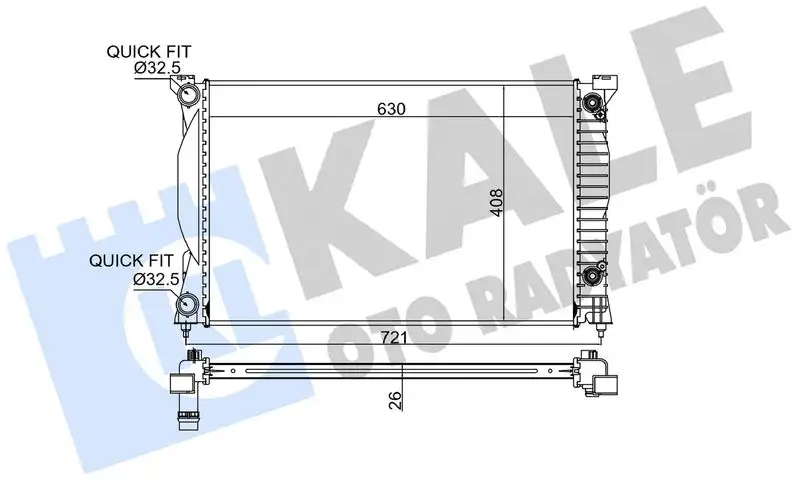 KALE 352900 Radyatör 8E0121251B resmi