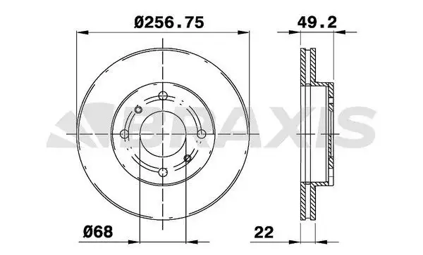 BRAXIS AE0698 Ön Fren Diski 4020693J01 resmi