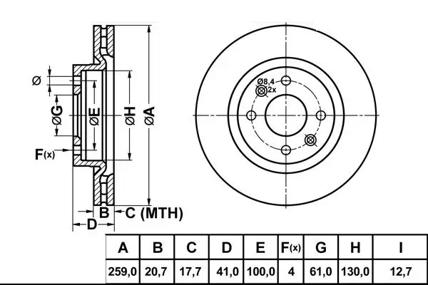 MGA 50600 Ön Fren Diski 7701206339 resmi
