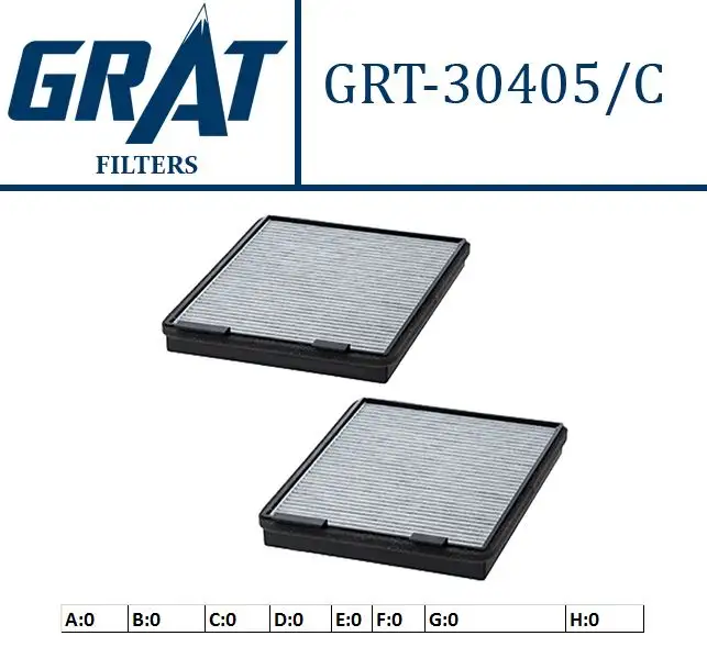 GRAT 30405C Polen Filtresi (Karbonlu) 64110008138 resmi