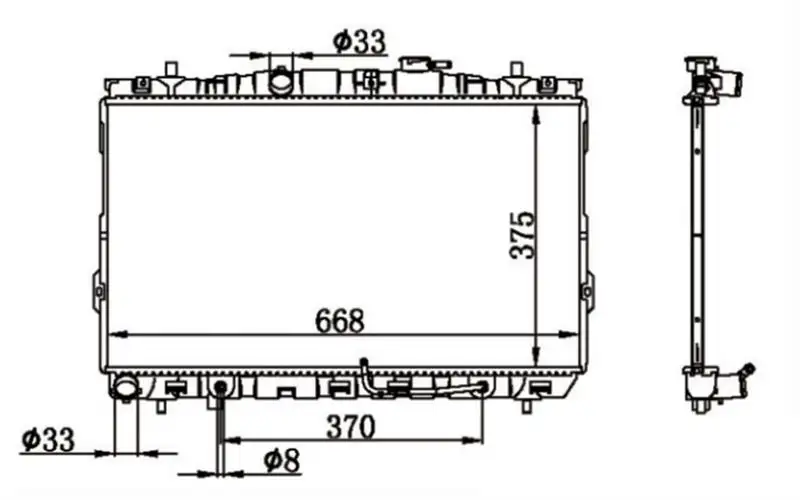 MGA 80617 Radyatör 253102D210 resmi