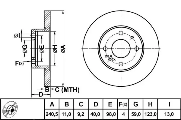 MGA 50105 Ön Fren Diski 7663465 resmi
