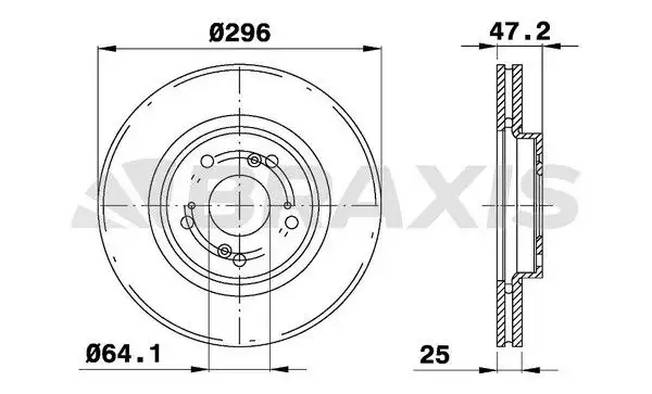 BRAXIS AE0554 Ön Fren Diski resmi