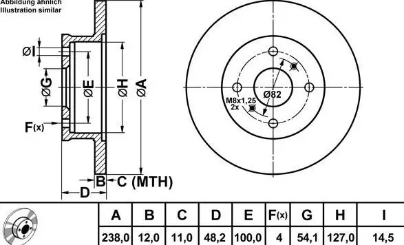 MGA 50258 Ön Fren Diski 4351212250 resmi