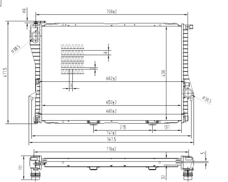 MGA 80518 Radyatör 17111436060 resmi
