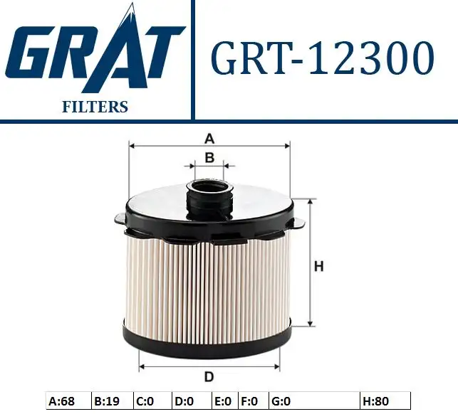 GRAT 12300 Yakıt Filtresi 190648 resmi
