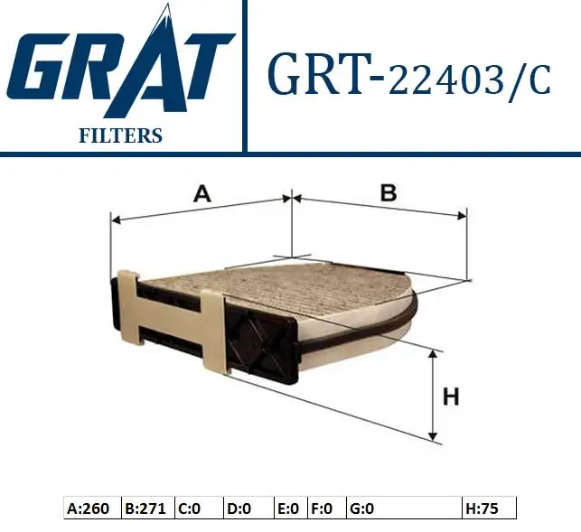 GRAT 22403C Polen Filtresi (Karbonlu) 2048300018 resmi