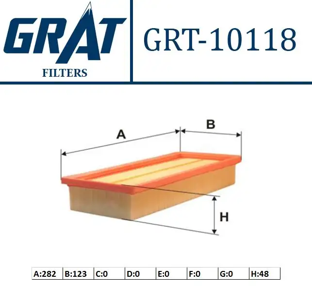 GRAT 10118 Hava Filtresi 55183269 resmi