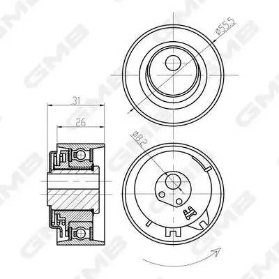 GMB GTB0480 Triger Gergi Rulmanı resmi