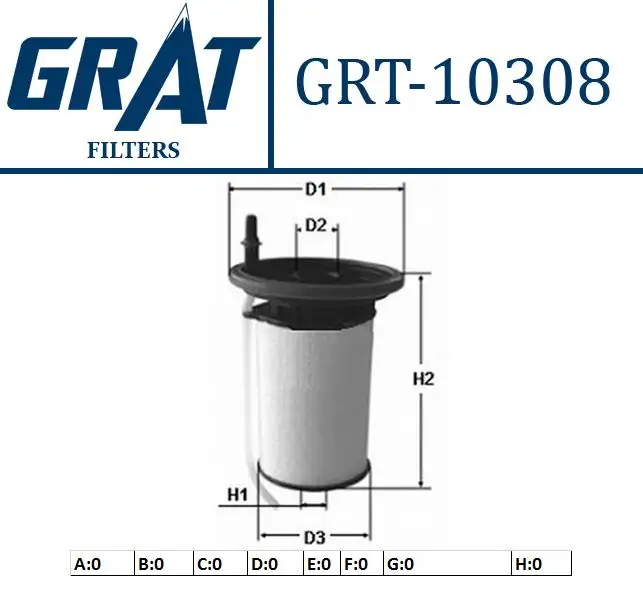 GRAT 10308 Yakıt Filtresi 77366607 resmi