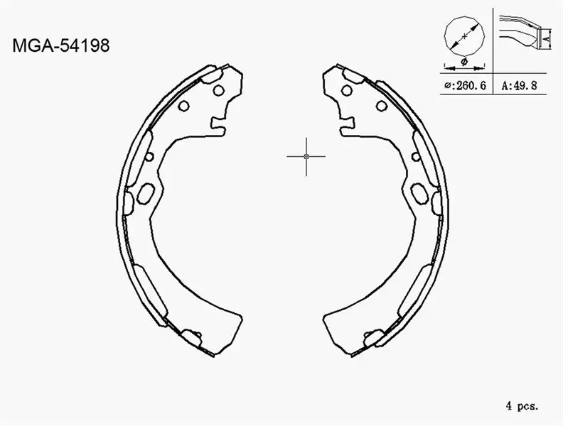 MGA 54198 Arka Fren Balatası 4406028N25 resmi