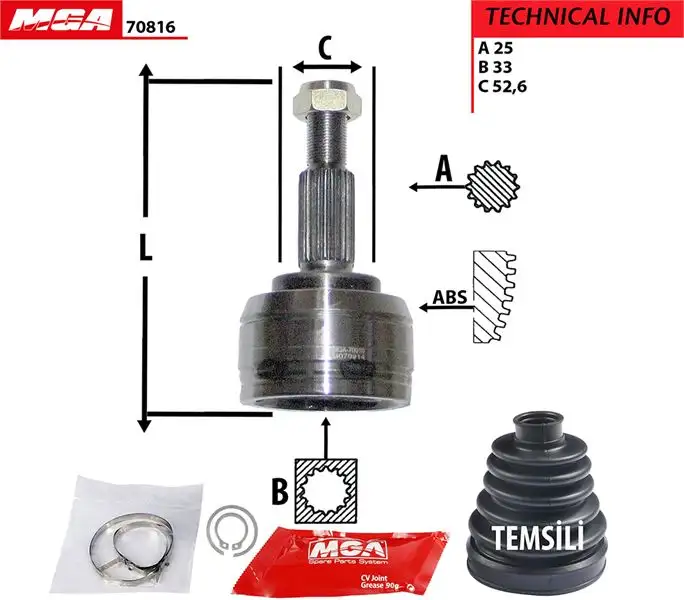 MGA 70816 Aks Kafası (Dış) 8200725499 resmi