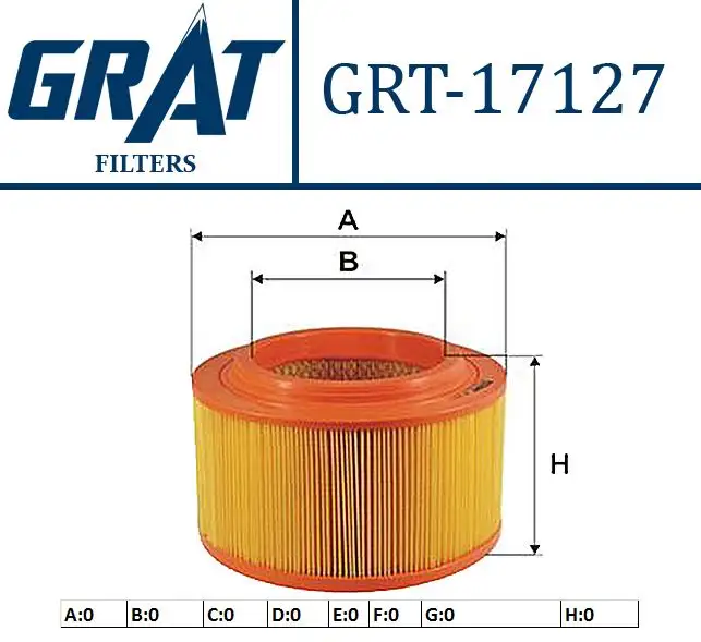 GRAT 17127 Hava Filtresi 172071 resmi