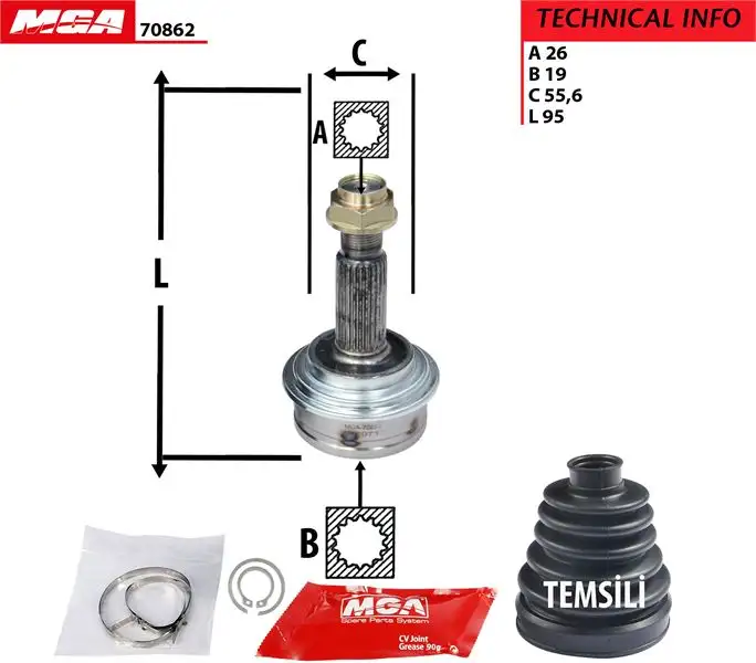 MGA 70862 Aks Kafası (Dış) resmi