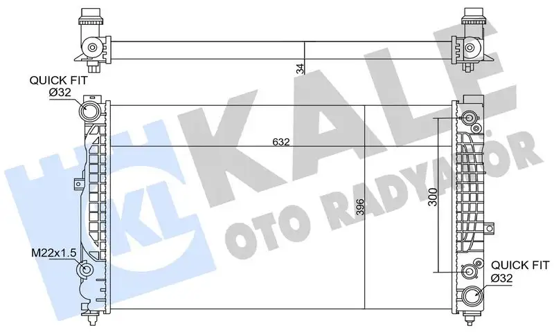 KALE 358975 Radyatör 8D0121251B resmi