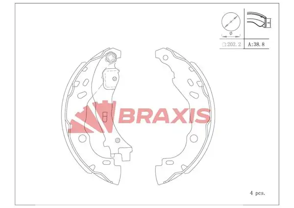 BRAXIS AC0120 Arka Fren Balatası 77362365 resmi