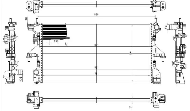 MGA 80487 Radyatör 1382419080 resmi