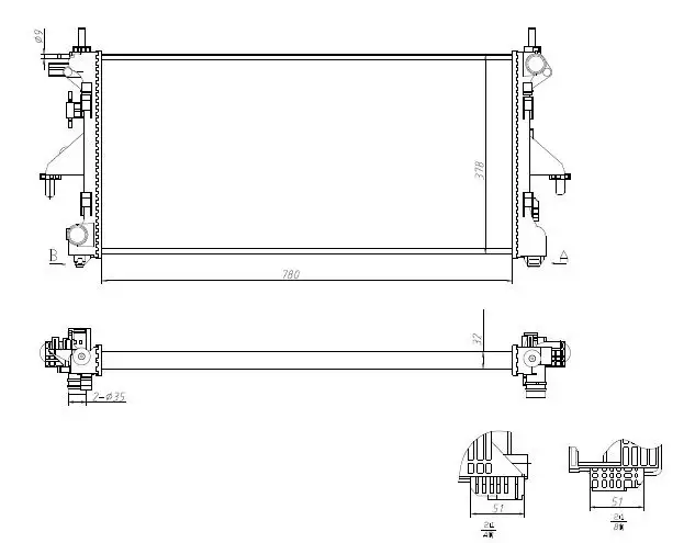 MGA 80466 Radyatör 1348688080 resmi