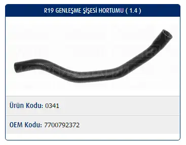 MASTER M0341 Yedek Su Deposu Hortumu 7700792372 resmi