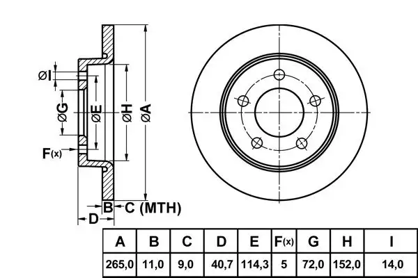 MGA 50353 Arka Fren Diski BP4Y26251B resmi