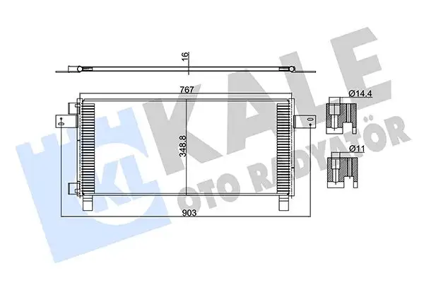 KALE 350350 Klima Radyatörü resmi