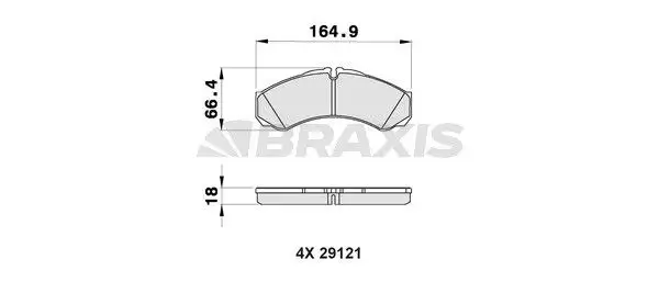 BRAXIS AA0195 Ön Fren Balatası 42470835 resmi