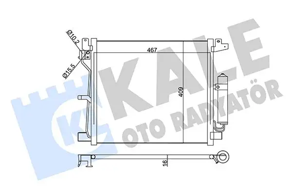 KALE 343160 Klima Radyatörü 92100BA62A resmi