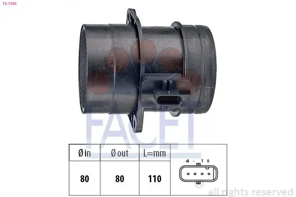 FACET 10.1446 Hava Debimetresi 03L906461A resmi