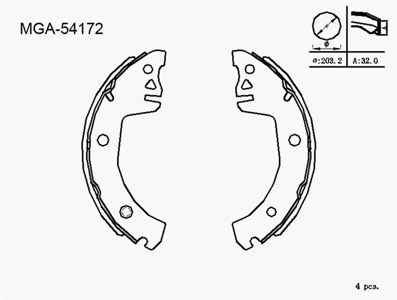 MGA 54172 El Fren Balatası 115330149 resmi