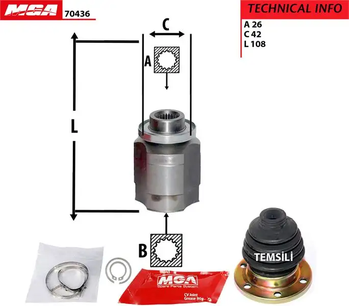 MGA 70436 Aks Kafası (Sağ İç) resmi