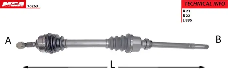 MGA 70263 Ön Aks (Sağ) 3273CQ resmi