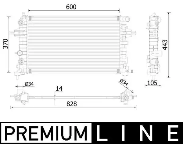 MAHLE CR2226000P Radyatör 13145210 resmi