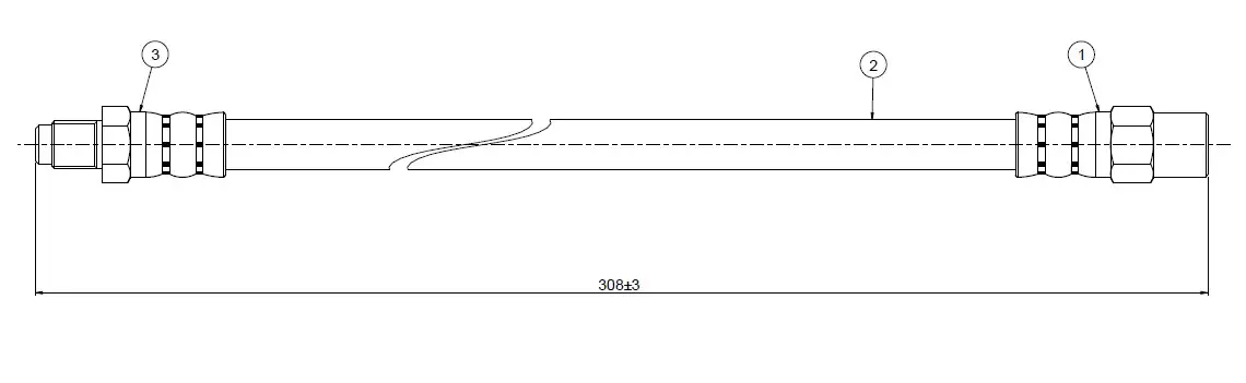 CAVO C800470A Arka Fren Hortumu 34301163080 resmi