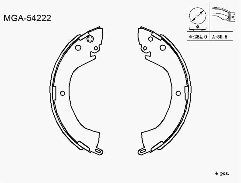 MGA 54222 Arka Fren Balatası 54222MB895475 resmi