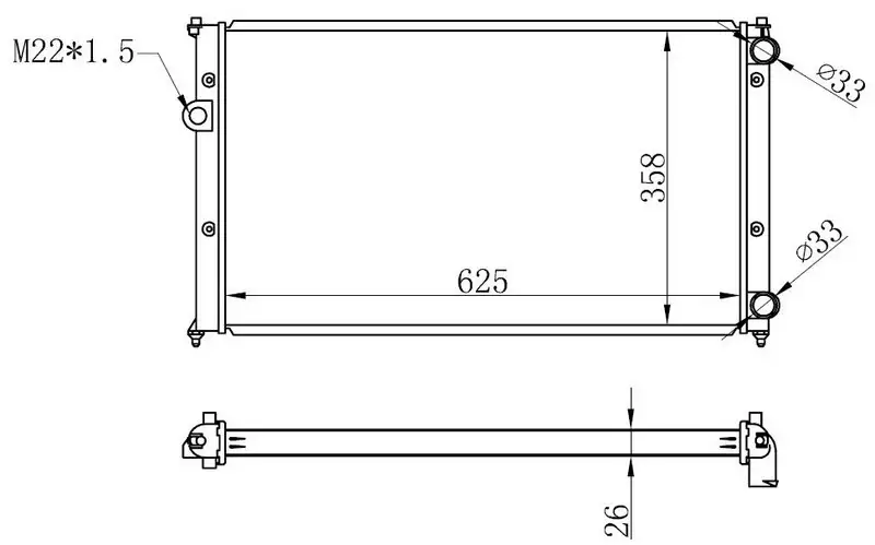 ORIS BVW003026 Radyatör 1H0121253P resmi