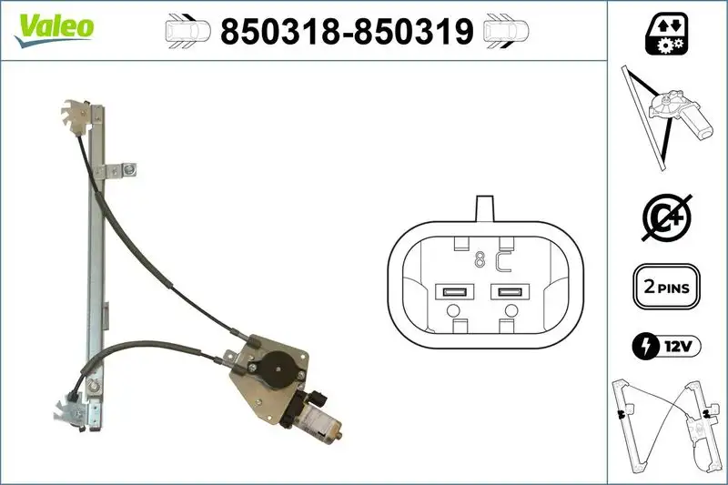 VALEO 850318 Ön Cam Krikosu (Sol) resmi