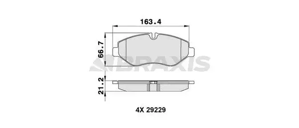 BRAXIS AA0244 Ön Fren Balatası 42561355 resmi