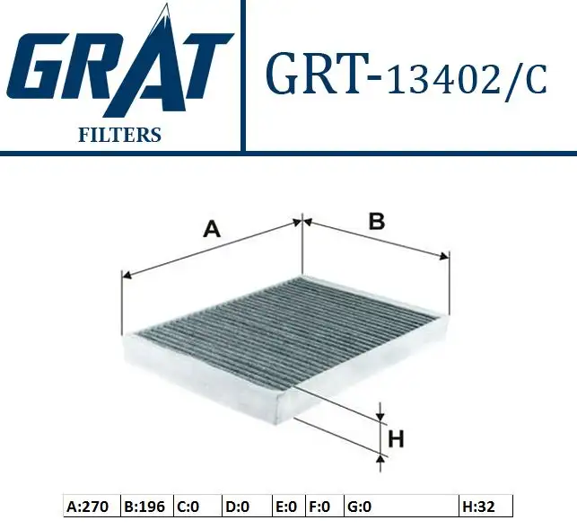 GRAT 13402C Polen Filtresi (Karbonlu) 647945 resmi