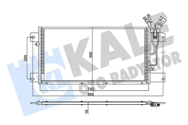 KALE 350385 Klima Radyatörü 1782207 resmi