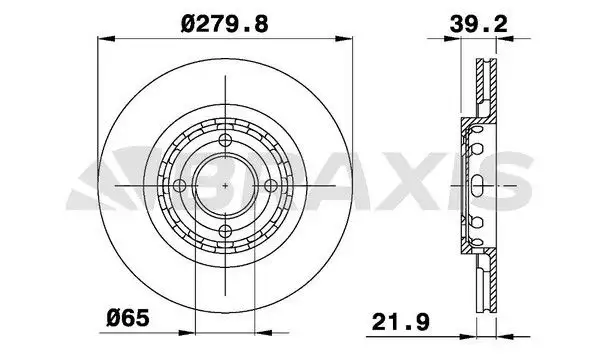 BRAXIS AE0488 Ön Fren Diski resmi