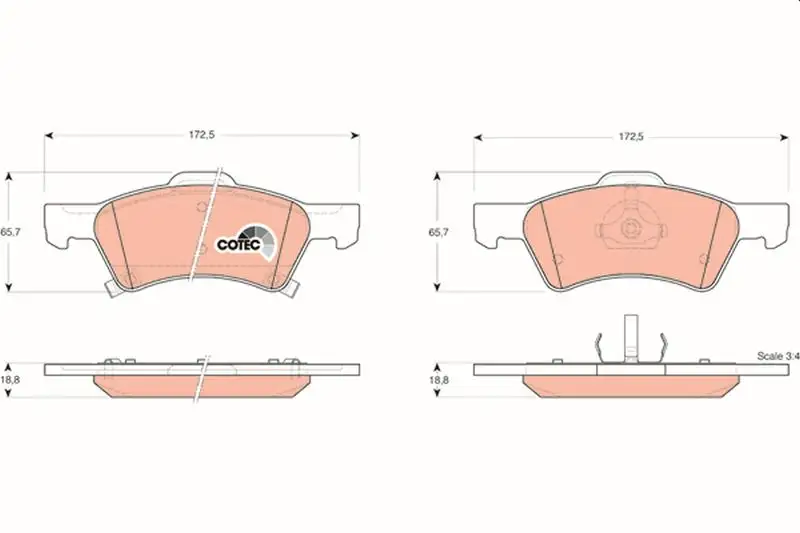 TRW GDB4129 Ön Fren Balatası resmi