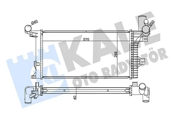 KALE 349305 Radyatör A9735000903 resmi