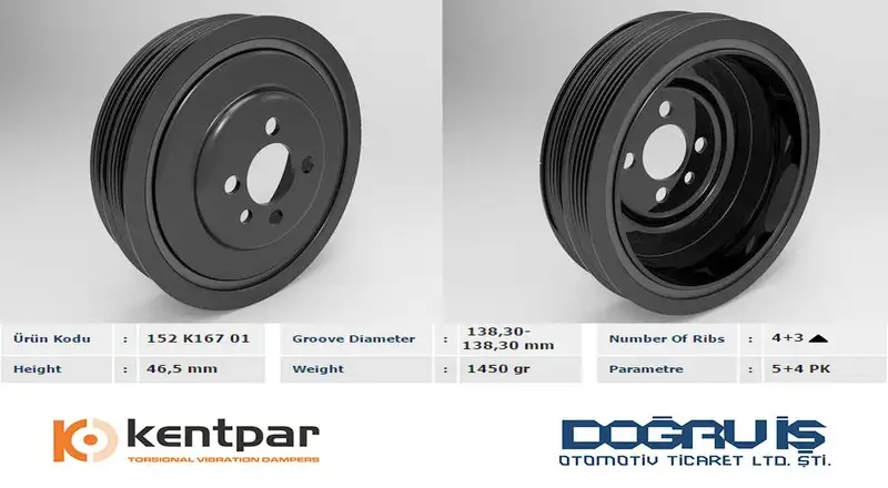 KENTPAR K16701 Krank Kasnağı 03G105243B resmi