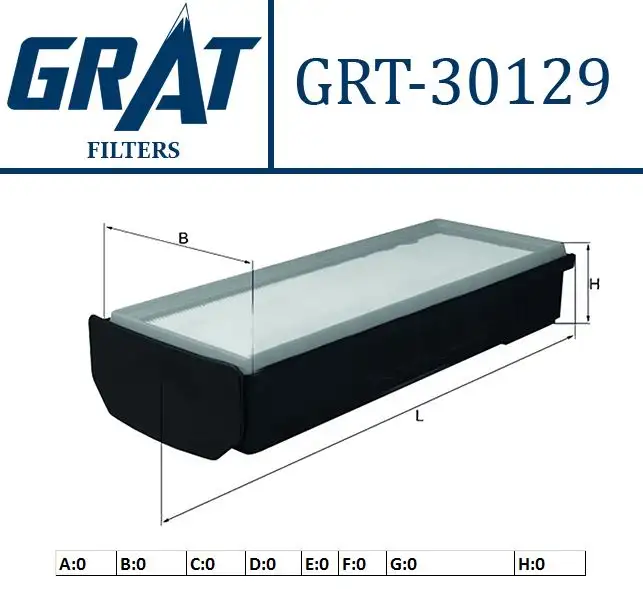 GRAT 30129 Hava Filtresi 13718510239 resmi