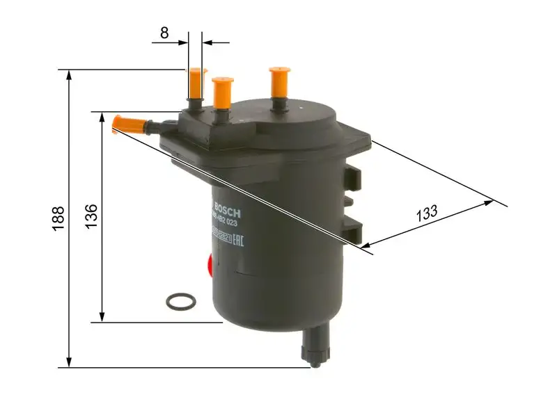 BOSCH 09864B2023 Yakıt Filtresi resmi