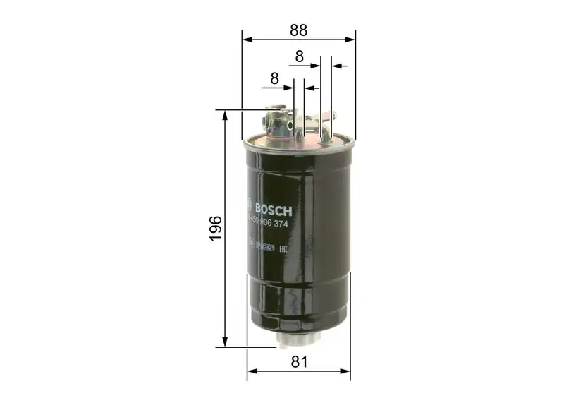 BOSCH 0450906374 Yakıt Filtresi resmi