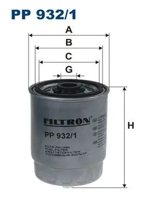 FILTRON PP932/1 Yakıt Filtresi 8624522 resmi
