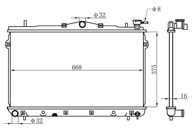 ORIS BHY018016 Radyatör 2531029010 resmi